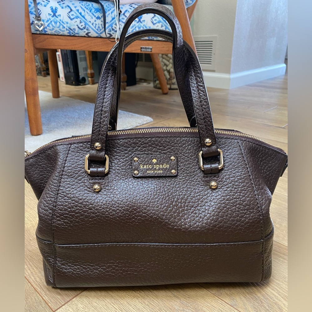 KATE SPADE Brown Leather Satchel Purse Handbag